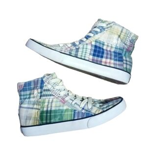 POLO Ralph Lauren Bal Harbour Multi Color Madras Plaid Sneaker 4